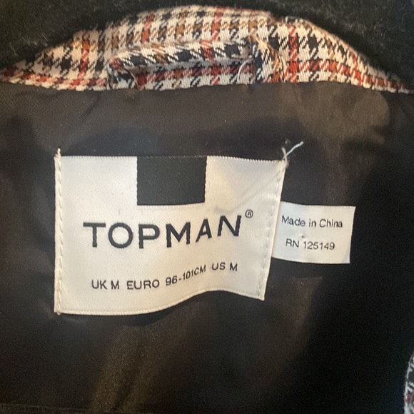 TOPMAN LIGHT BOMBER JACKET CHECKERED - Picture 3 of 3